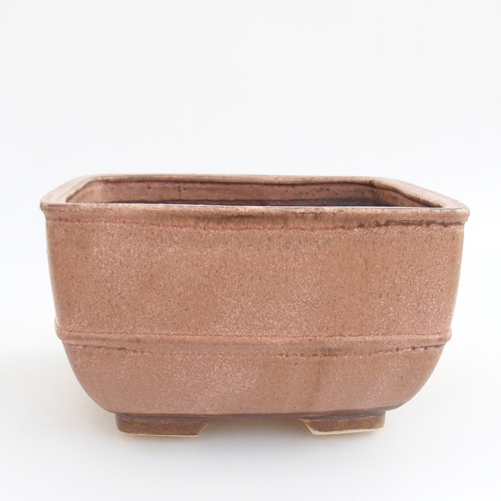 Ceramic bonsai bowl 16 x 16 x 9 cm, color pink