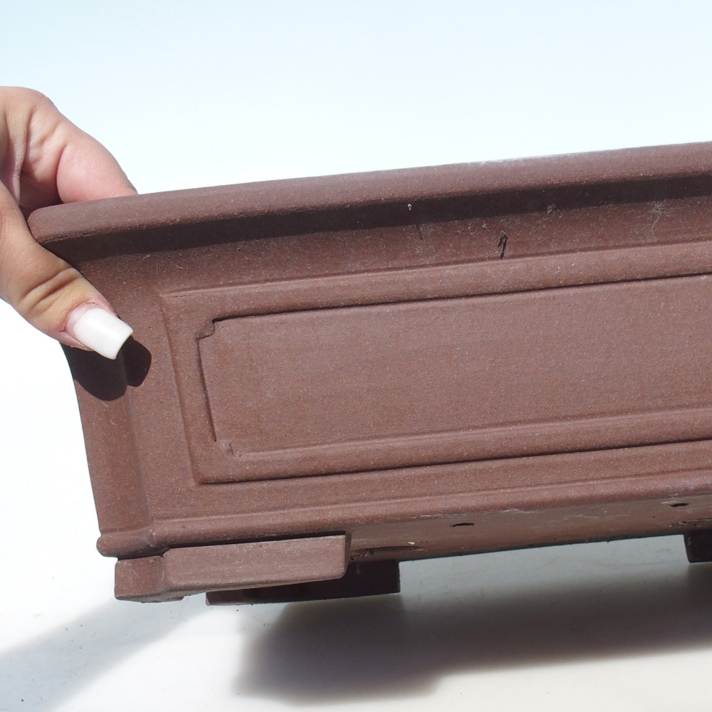 Bonsai bowl 35,5 x 36,5 x 11 cm birch brown