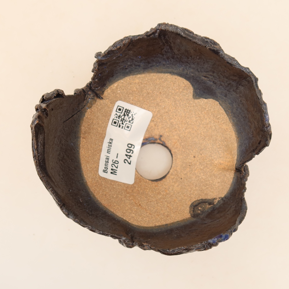 Ceramic Shell  10 x 9.5 x 6.5 cm, black-blue