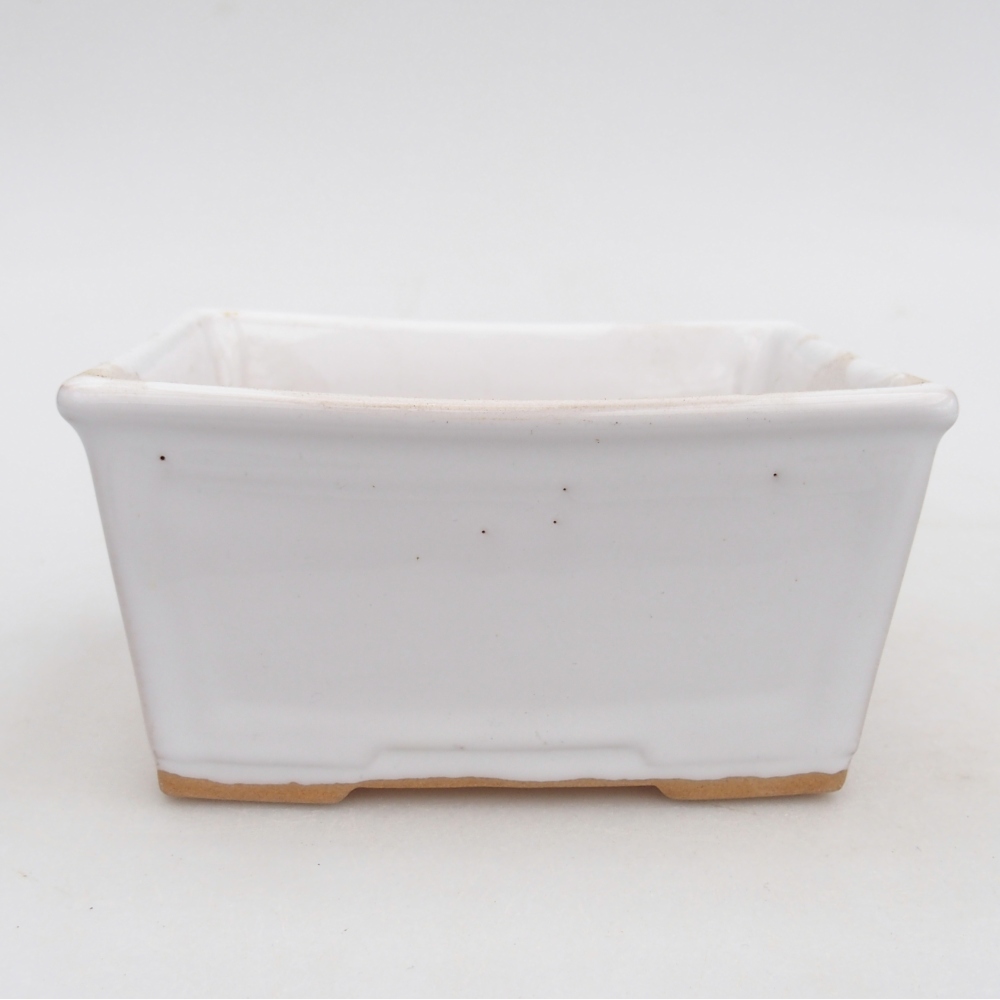 Ceramic bonsai bowl 11,5 x 9,5 x 6 cm, white