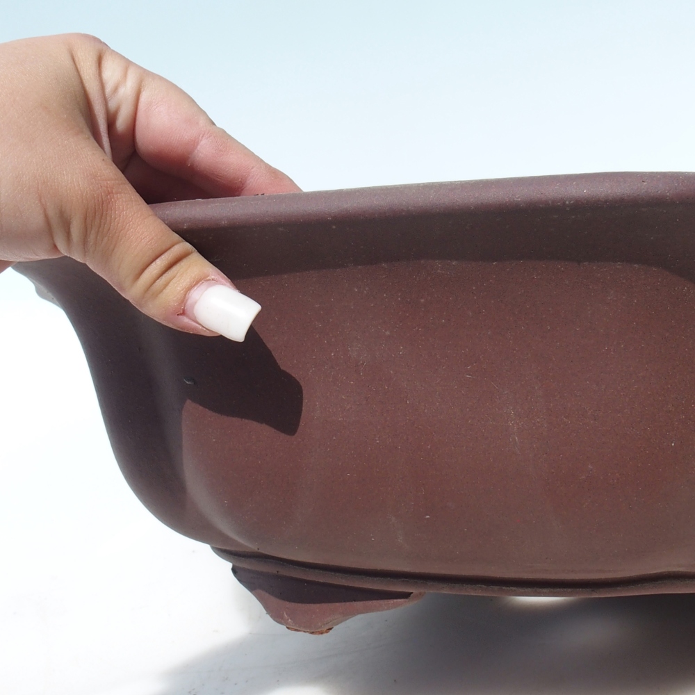 Bonsai bowl 39,5 x 37,5 x 12 cm - brown