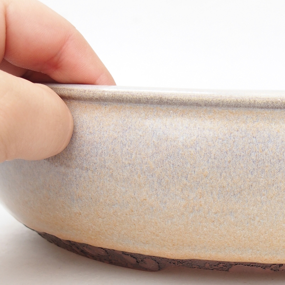 Ceramic bonsai bowl 25,5 x 25,5 x 7 cm, grey