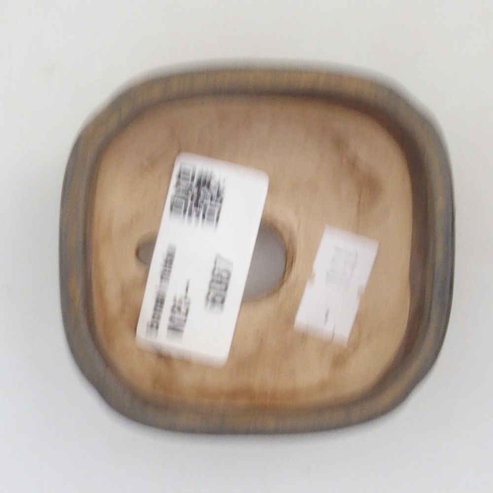 Ceramic bonsai bowl 7,5 x 7,5 x 3,5 cm, color brown