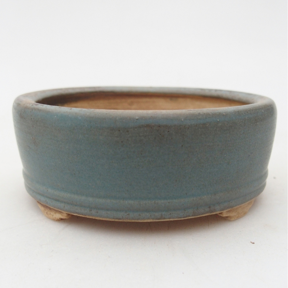 Ceramic bonsai bowl 9 x 9 x 3,5 cm, colour blue