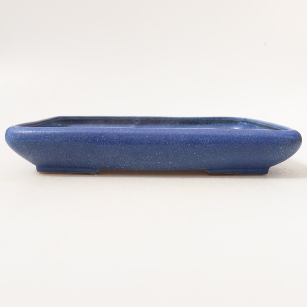Ceramic bonsai pot, 24 x 17.5 x 4 cm, blue