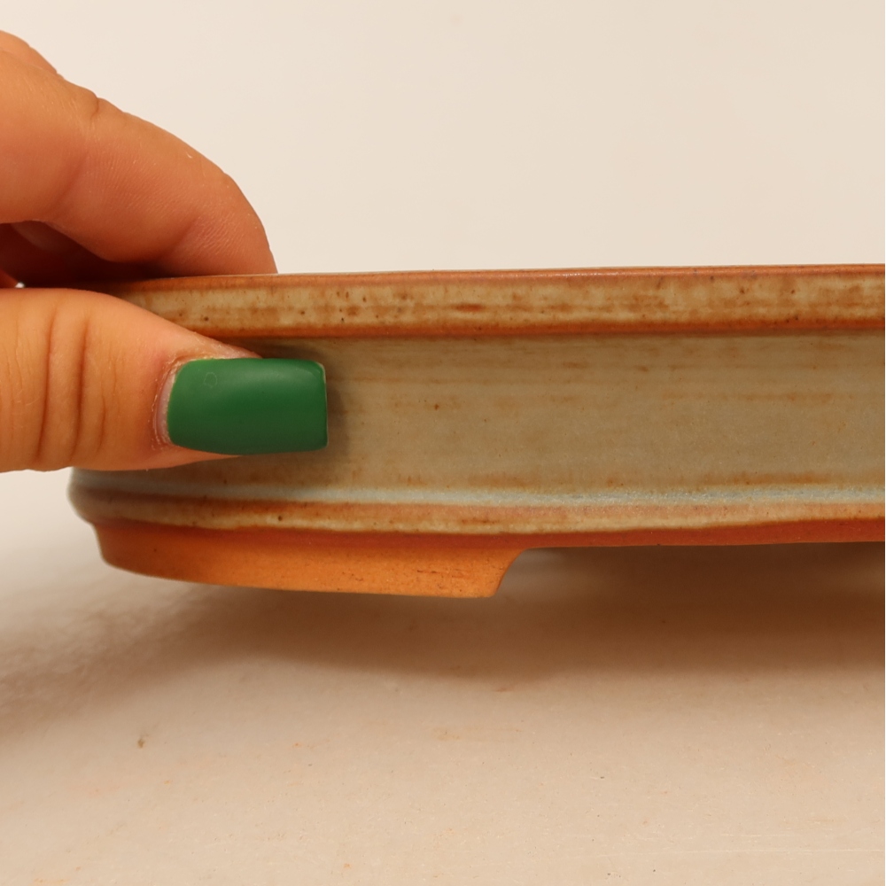 Ceramic Bowl  21 x 14.5 x 3.5 cm, beige