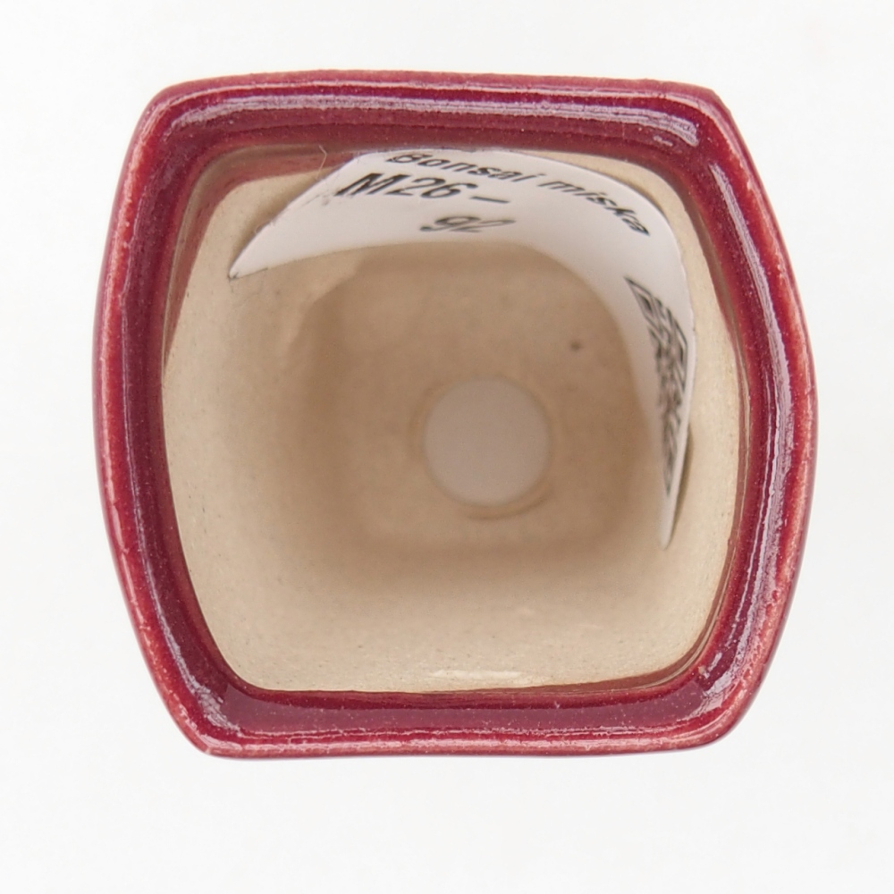 Mini bonsai bowl 3,5 x 3 x 5,5 cm, colour burgundy