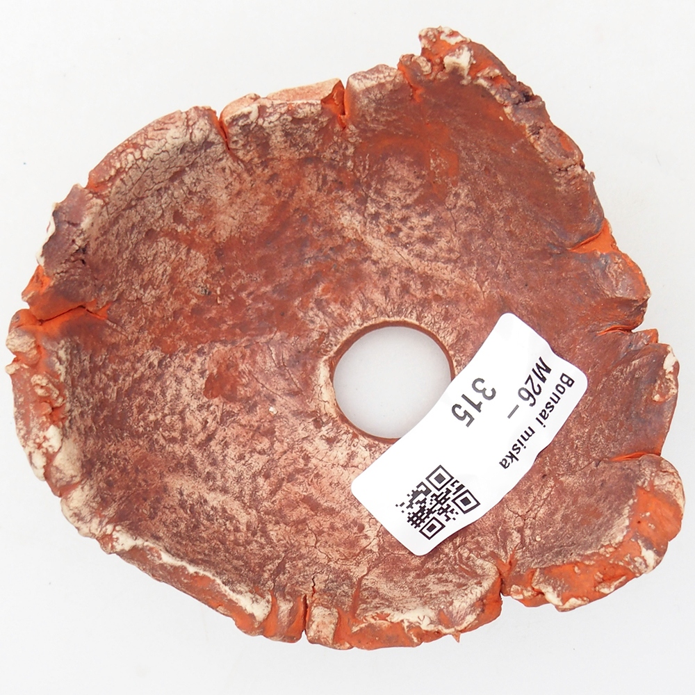 Ceramic shell 9,5 x 9 x 4 cm , colour orange