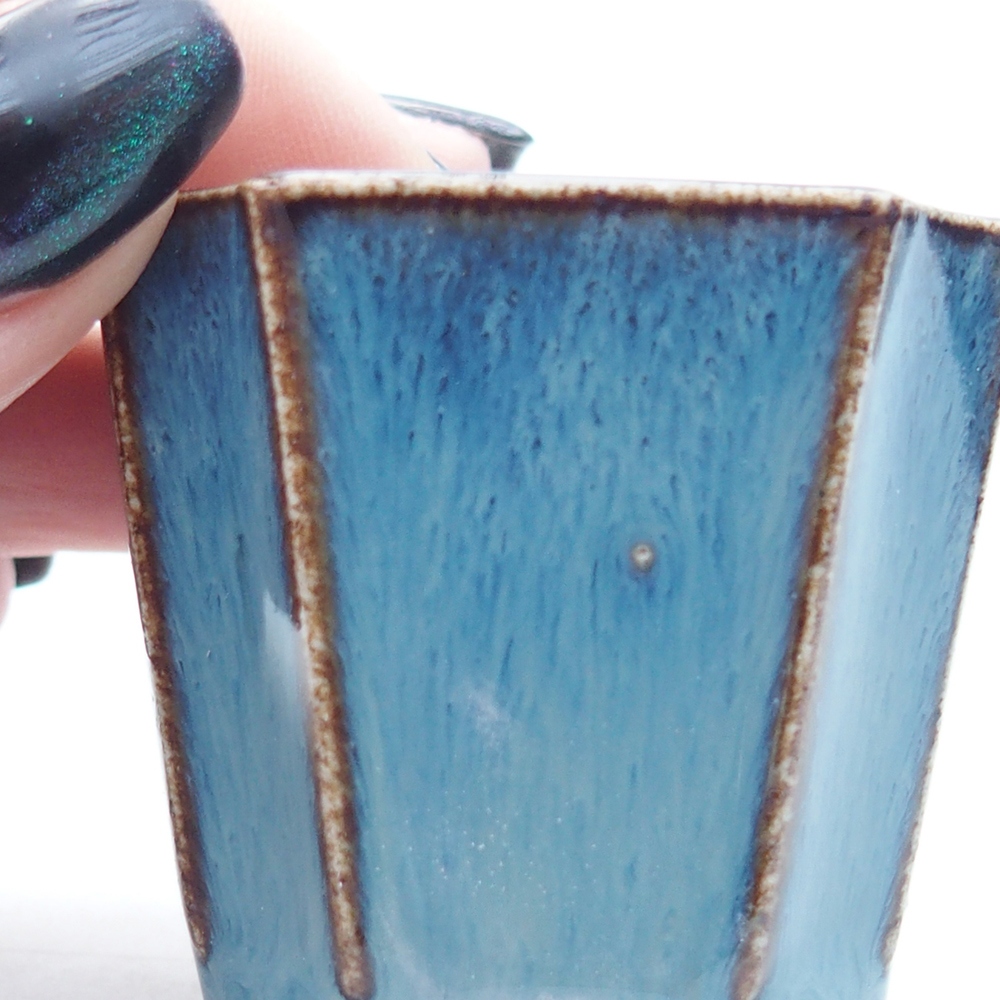 Mini bonsai bowl 4,5 x 4,5 x 4 cm, colour blue