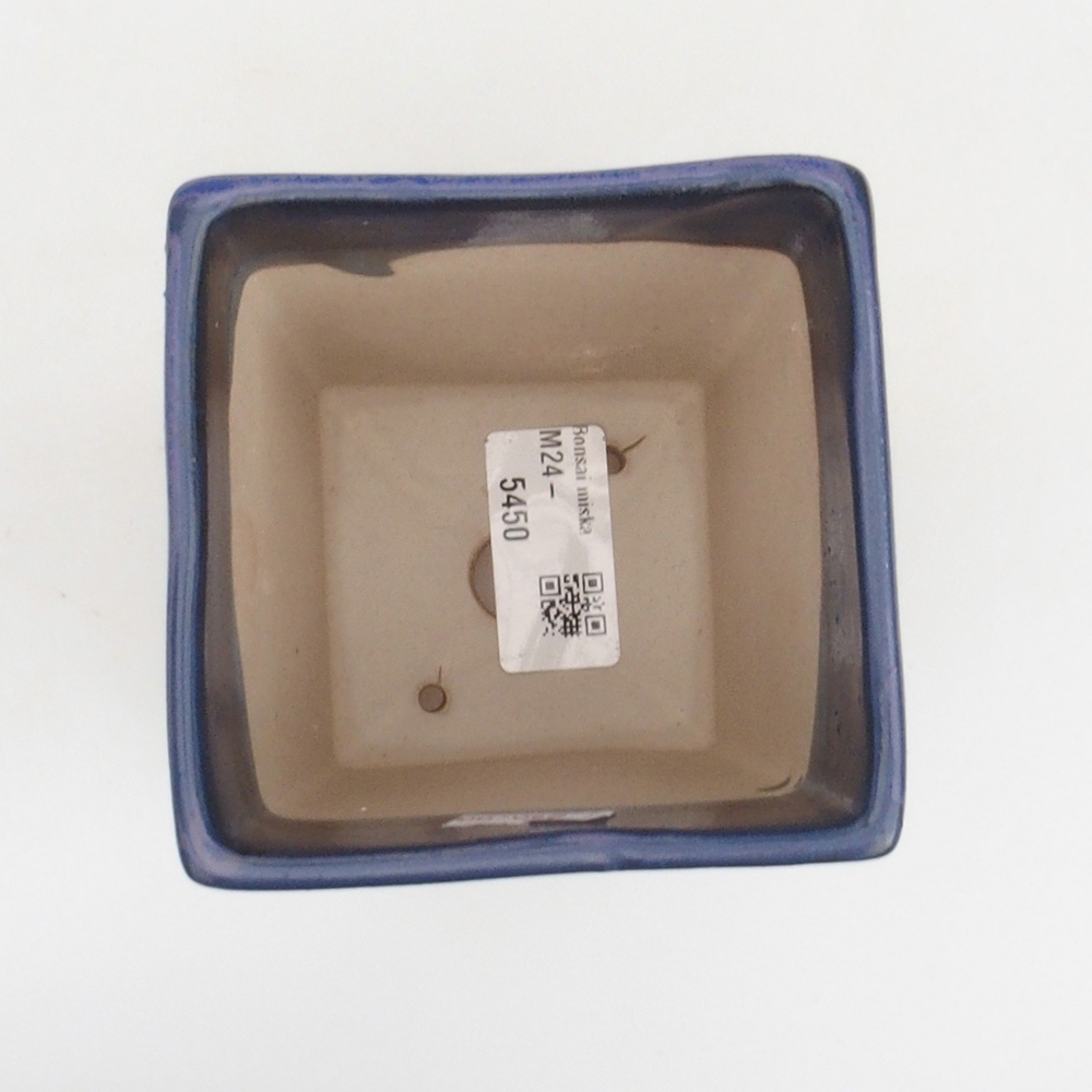 Ceramic bonsai bowl 9 x 9 x 12,5 cm, color blue