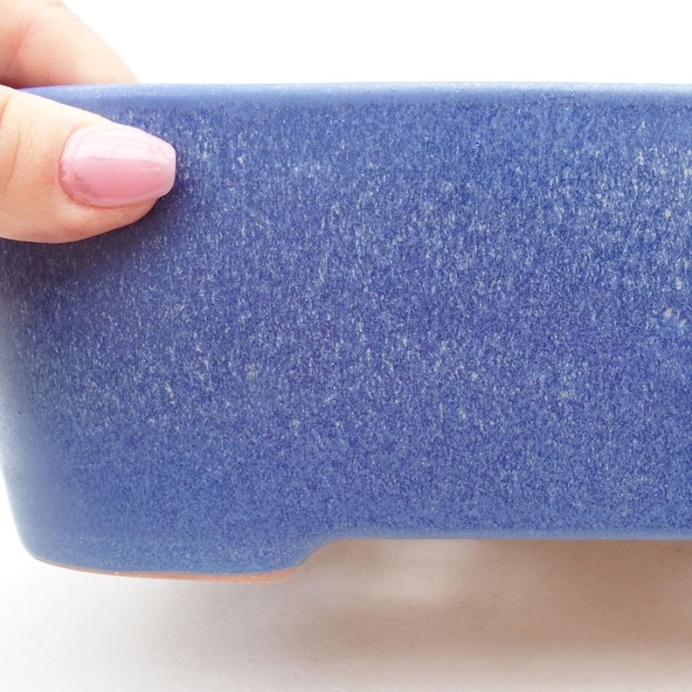 Ceramic bonsai bowl 23 x 18 x 7,5 cm, color blue