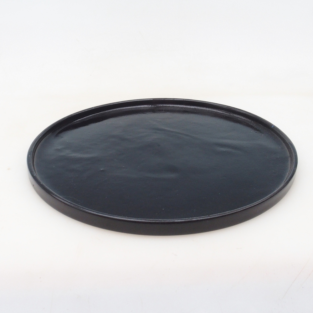 Bonsai bowl round D7-M - 24.5 x 24.5 x 1 cm - black