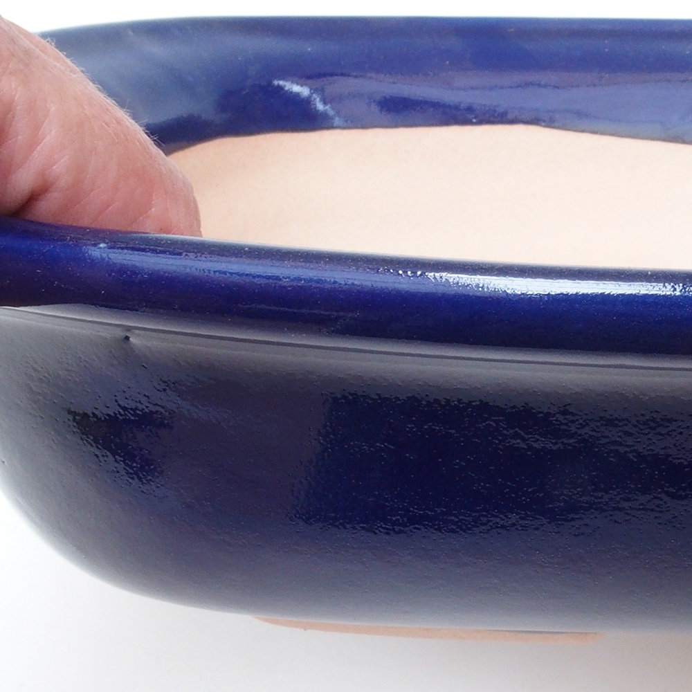 Bonsai bowl H10 - 37 x 28 x 9 cm. - blue