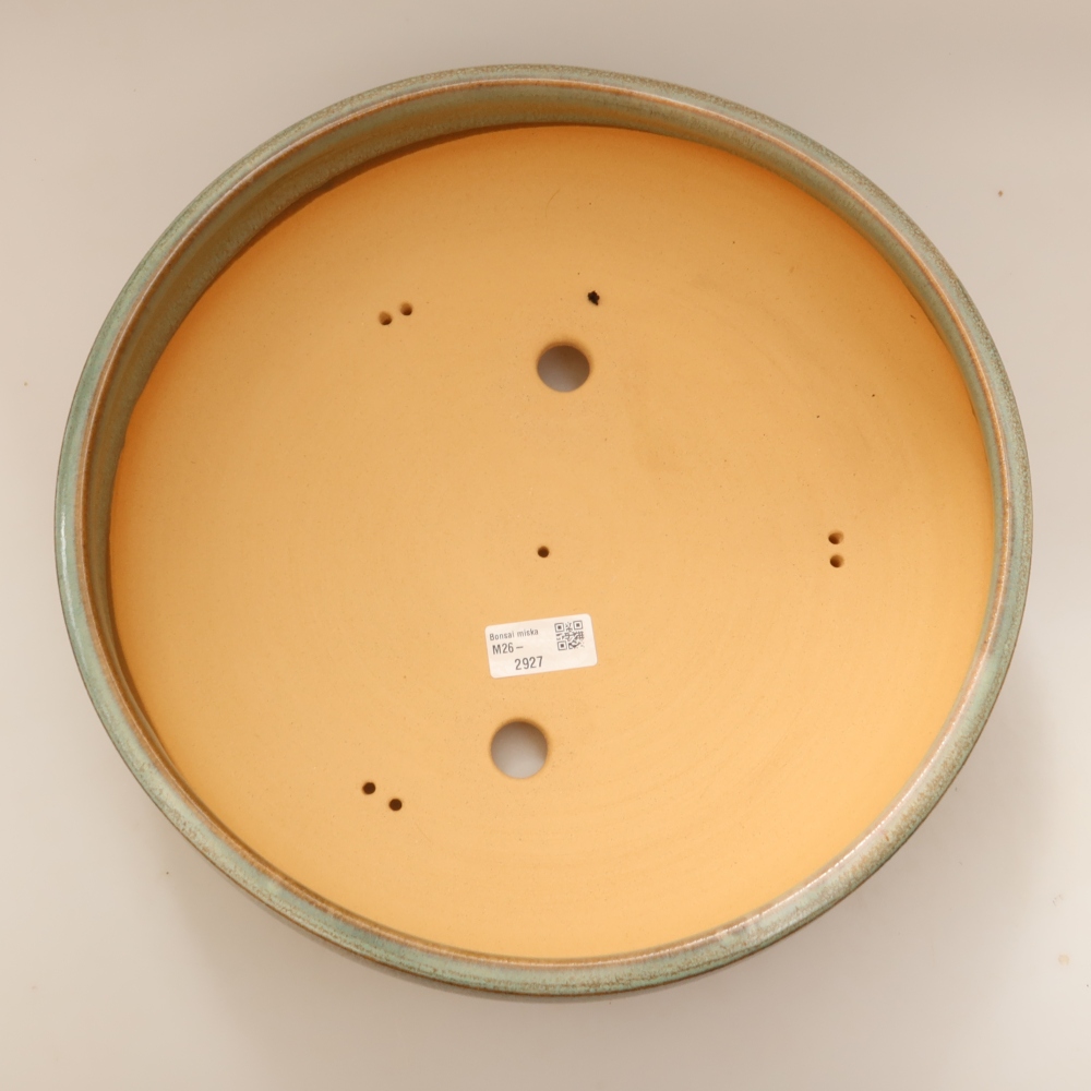 Ceramic bonsai pot, 32.5 x 32.5 x 9 cm, green - IN-STORE PICKUP ONLY or pallet shipping