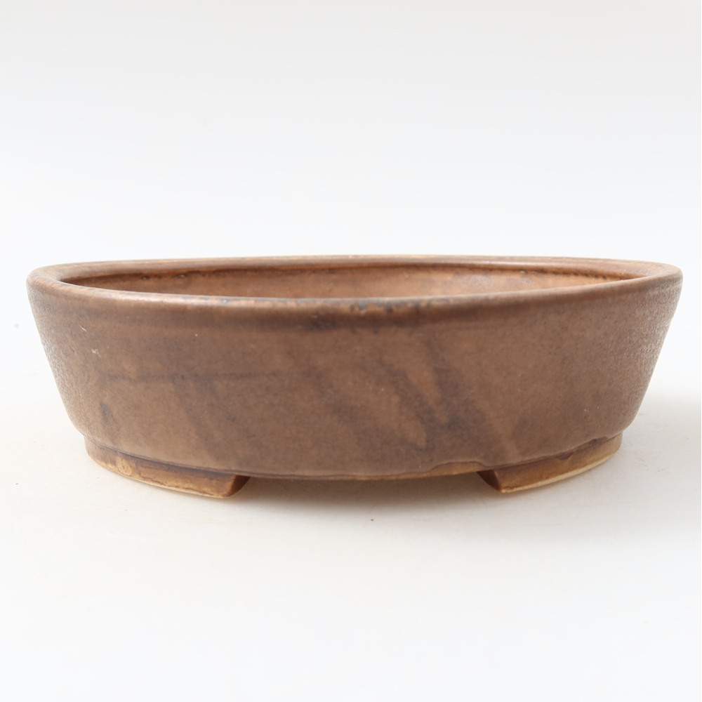 Ceramic bonsai pot, 15 x 14 x 4 cm, pink
