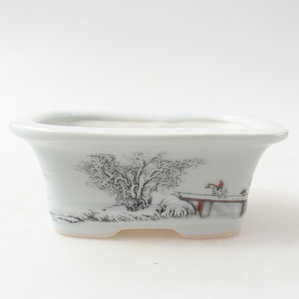 Mini bonsai bowl 10 x 7,5 x 4 cm, colour white