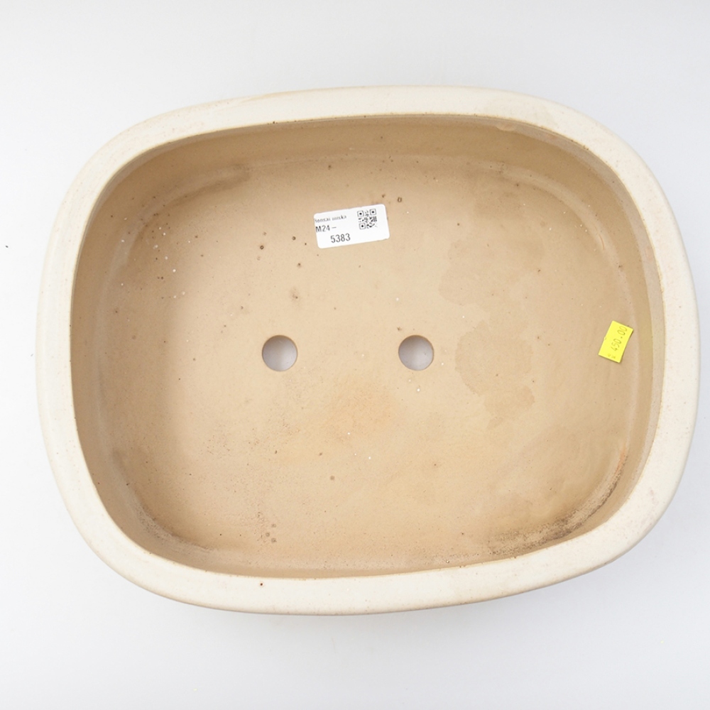 Ceramic bonsai bowl 31,5 x 26 x 8 cm, color beige