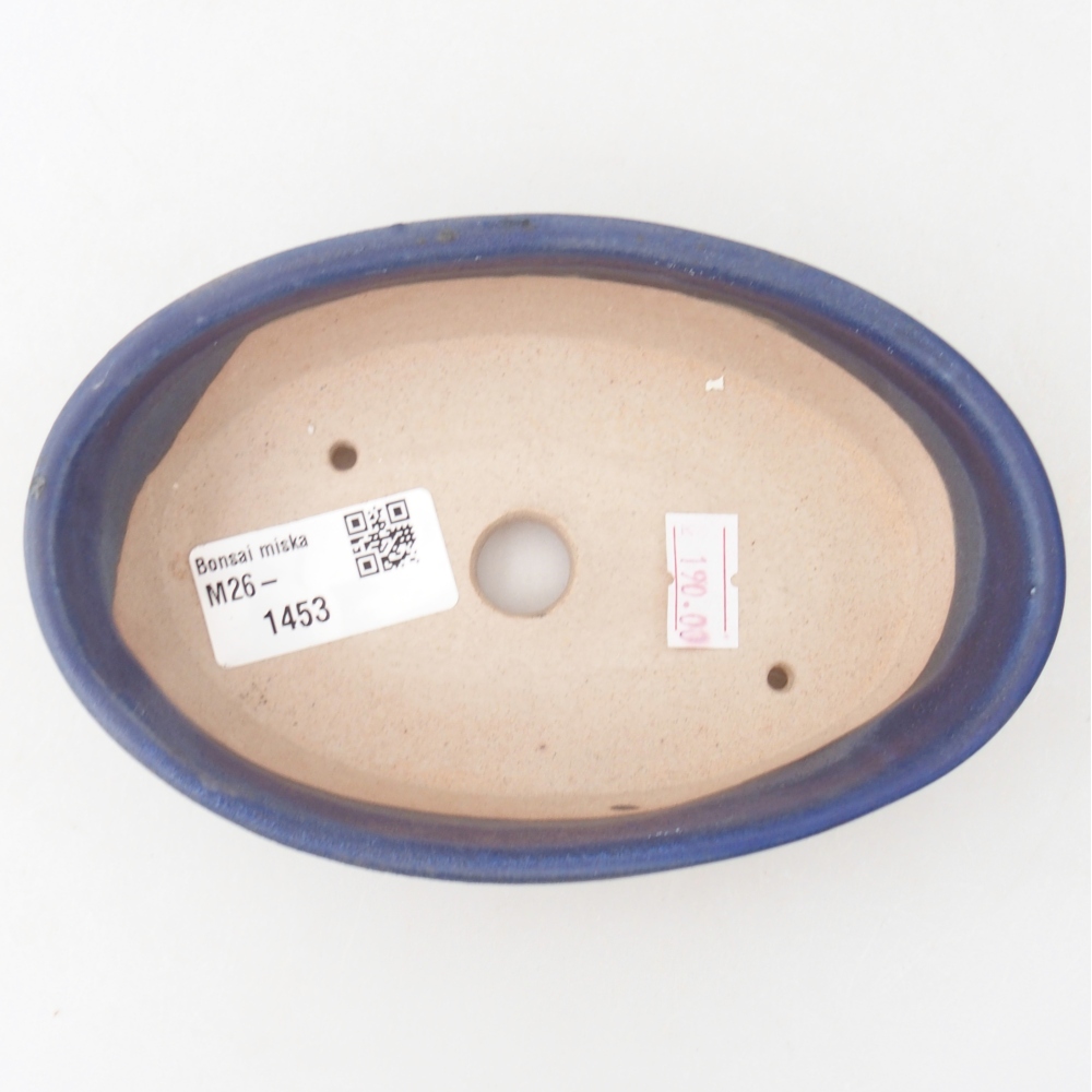 Ceramic bonsai bowl 15 x 9,5 x 4 cm, colour blue