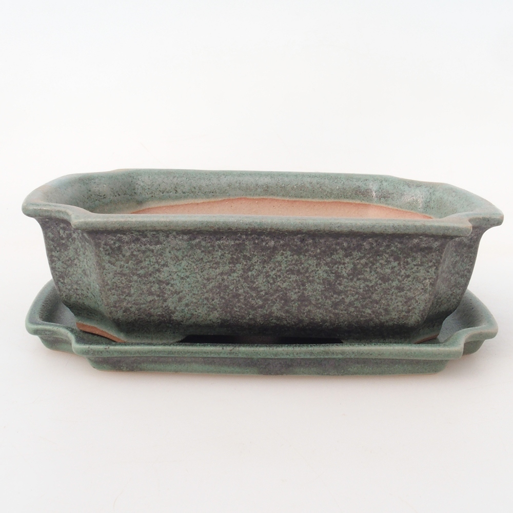 Bonsai bowl + saucer H01 - 12x9x5 cm