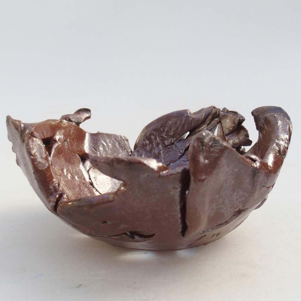 Ceramic Shell 10 x 10 x 5 cm , colour brown