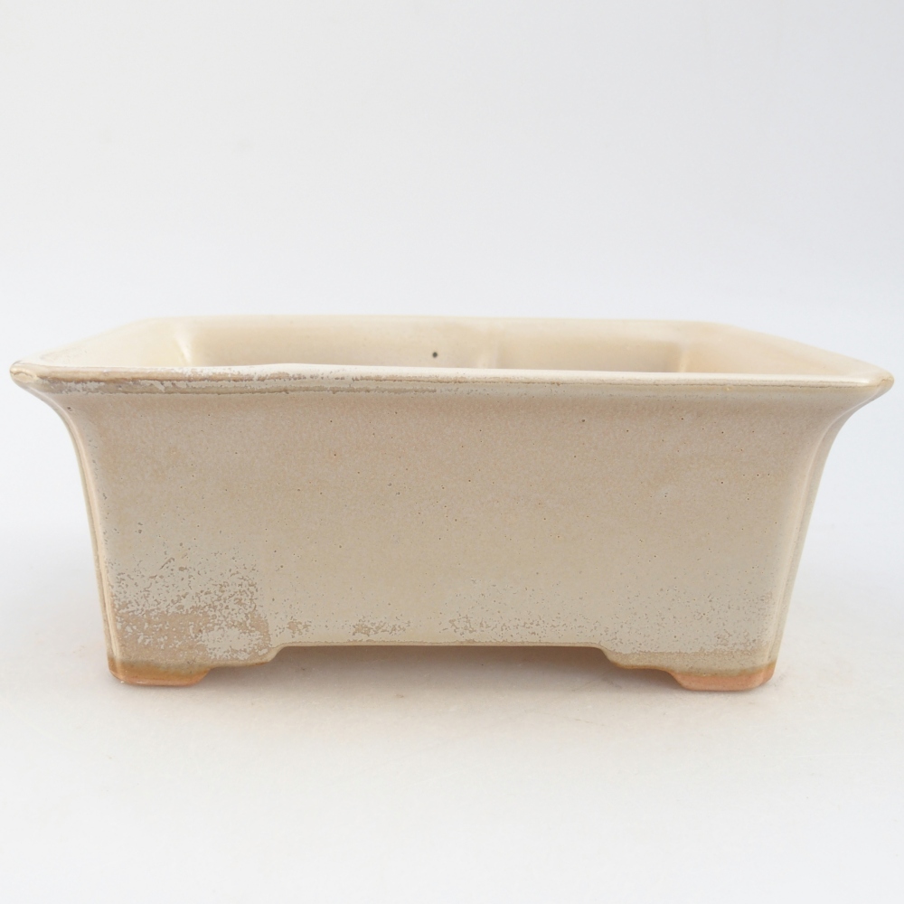 Ceramic bonsai bowl 18 x 14 x 7 cm, colour beige