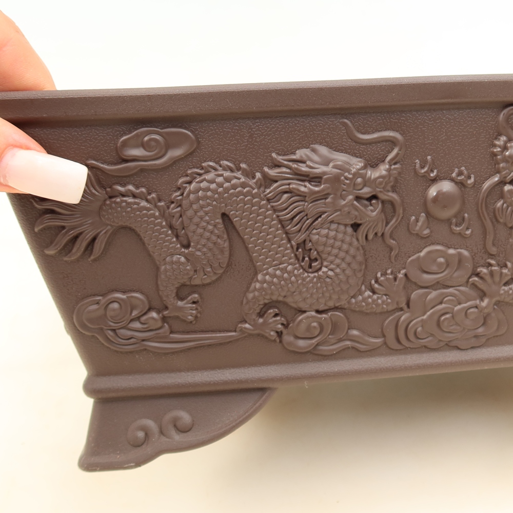 Bonsai Pot + Saucer, Plastic, MP-37 - 28 x 19 x 11.5 cm
