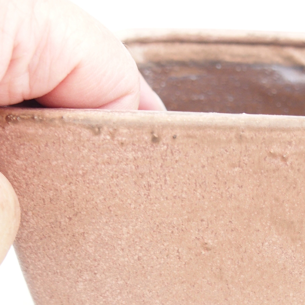 Ceramic bonsai bowl 15 x 15 x 9,5 cm, pink