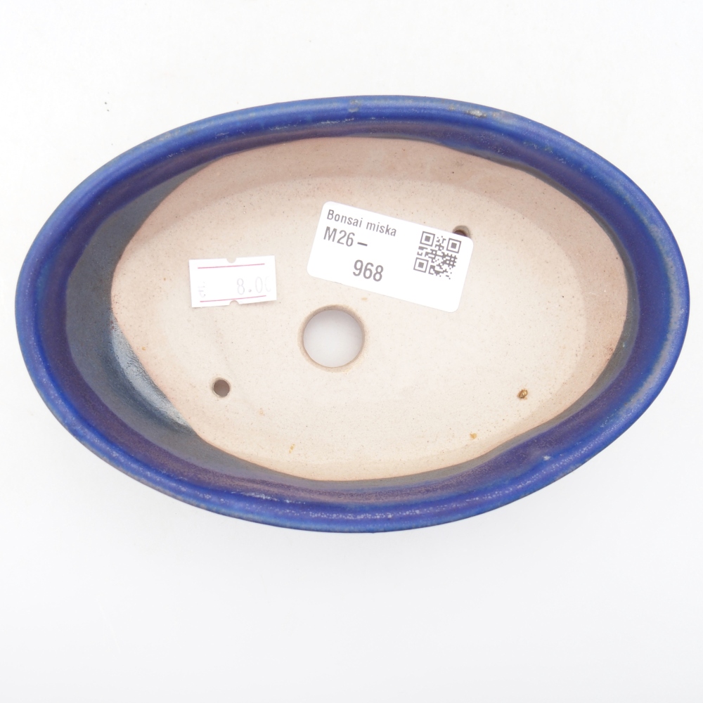 Ceramic bonsai bowl 15 x 9,5 x 4 cm, colour blue