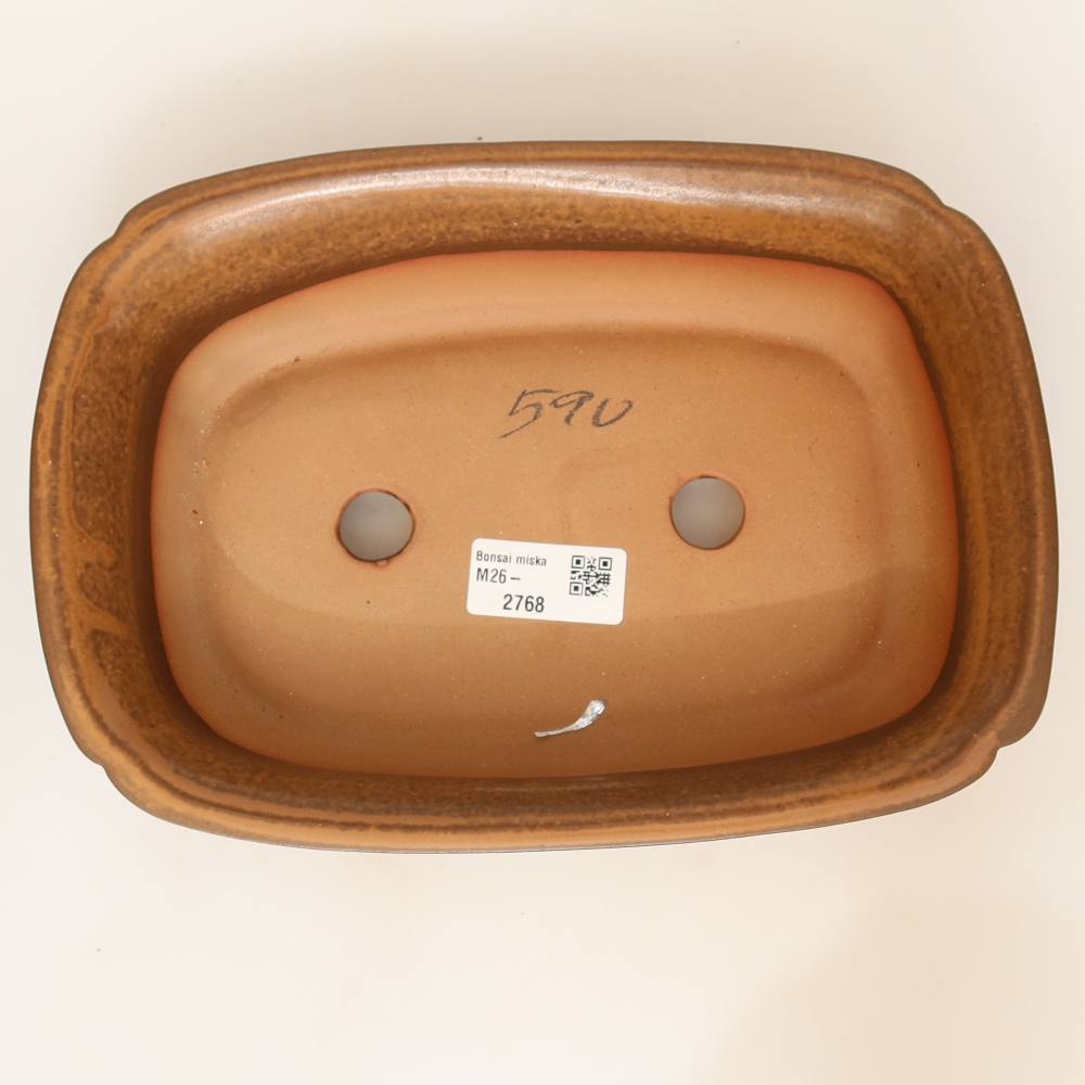 Ceramic Bowl  24 x 17 x 6 cm, brown