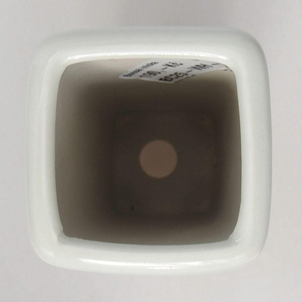 Ceramic bonsai bowl 5,5 x 5,5 x 12 cm, colour white