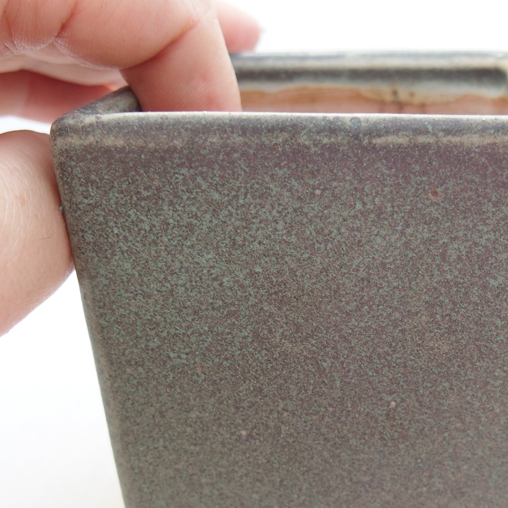 Ceramic bonsai bowl 7 x 7 x 9,5 cm, green