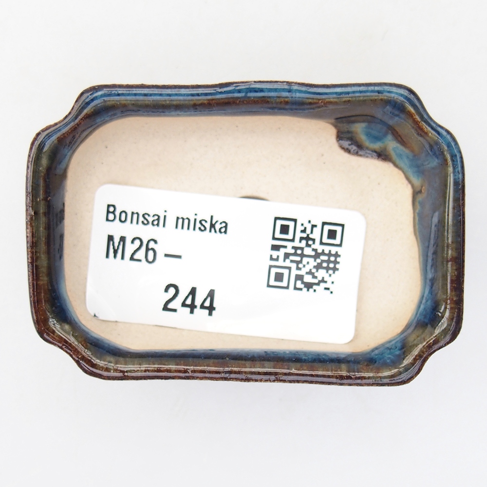 Mini bonsai bowl 6 x 4 x 1,5 cm, colour blue