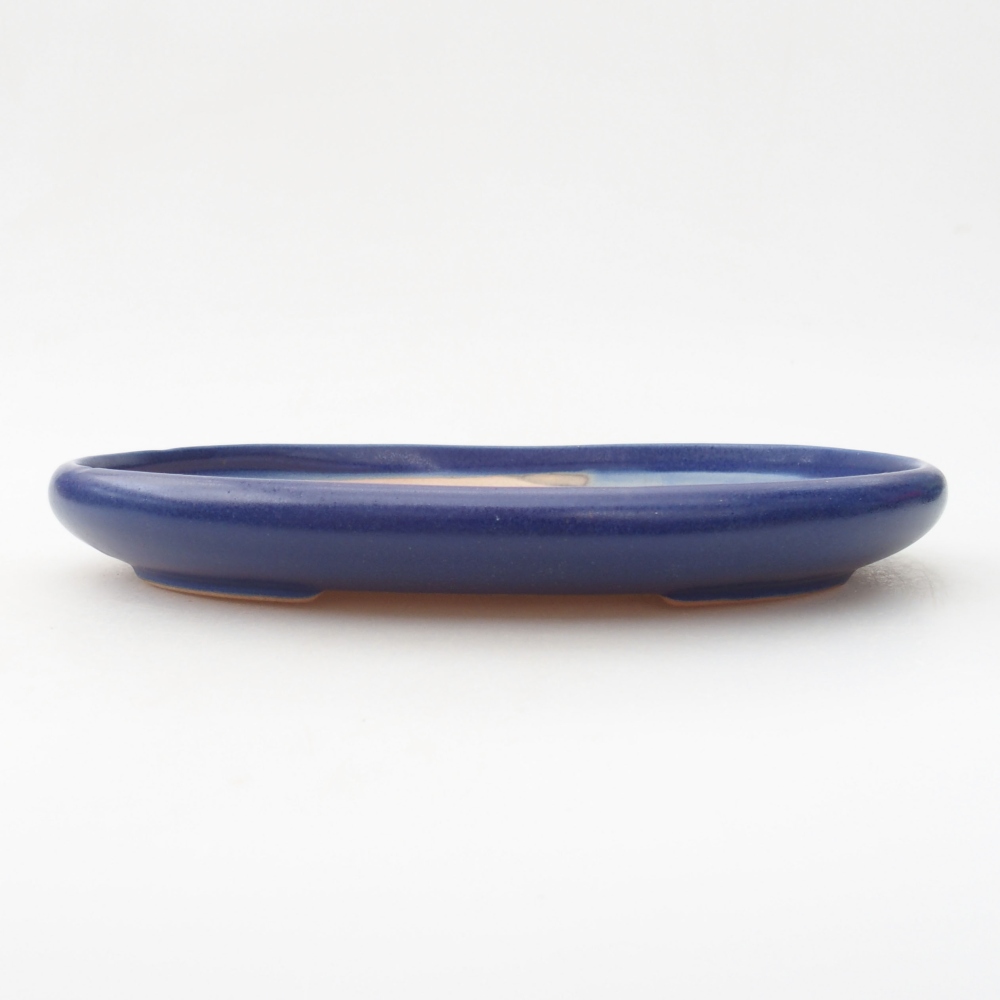 Ceramic bonsai bowl 22,5 x 17 x 3 cm, color blue