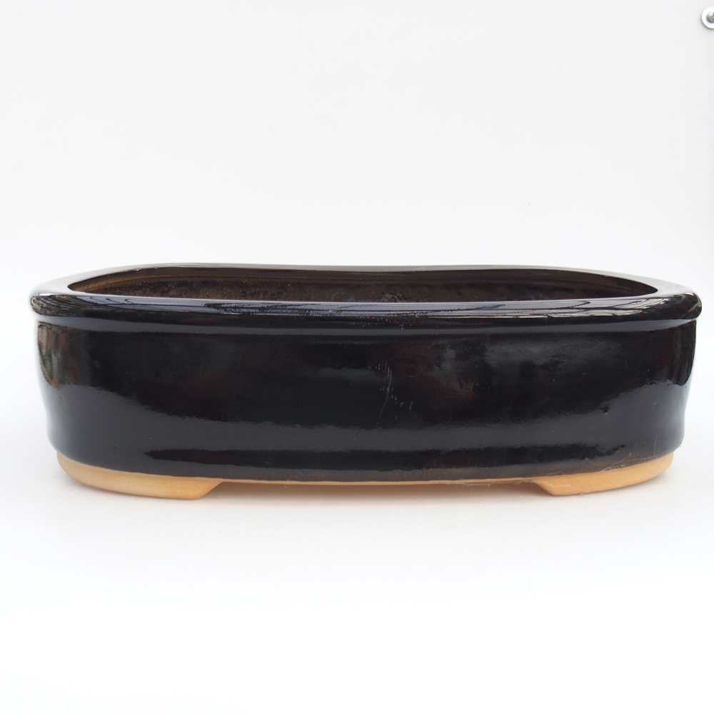 Ceramic bonsai bowl 31,5 x 24 x 8 cm, black