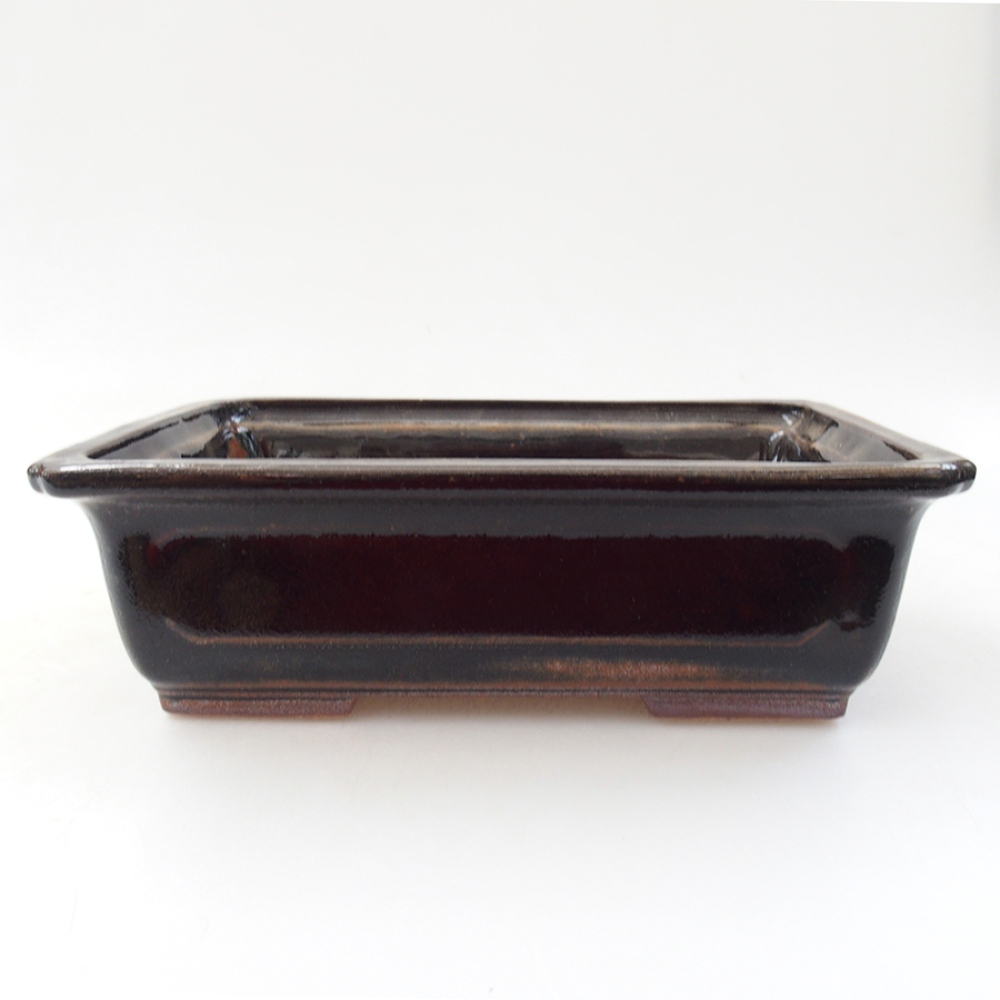 Ceramic bonsai bowl 15,5 x 12 x 5,5 cm, color black