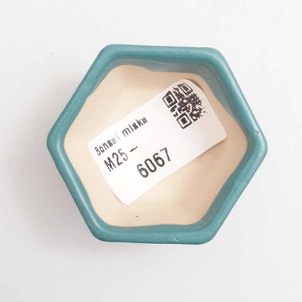 Ceramic bonsai bowl 4,5 x 4,5 x 3 cm, color blue
