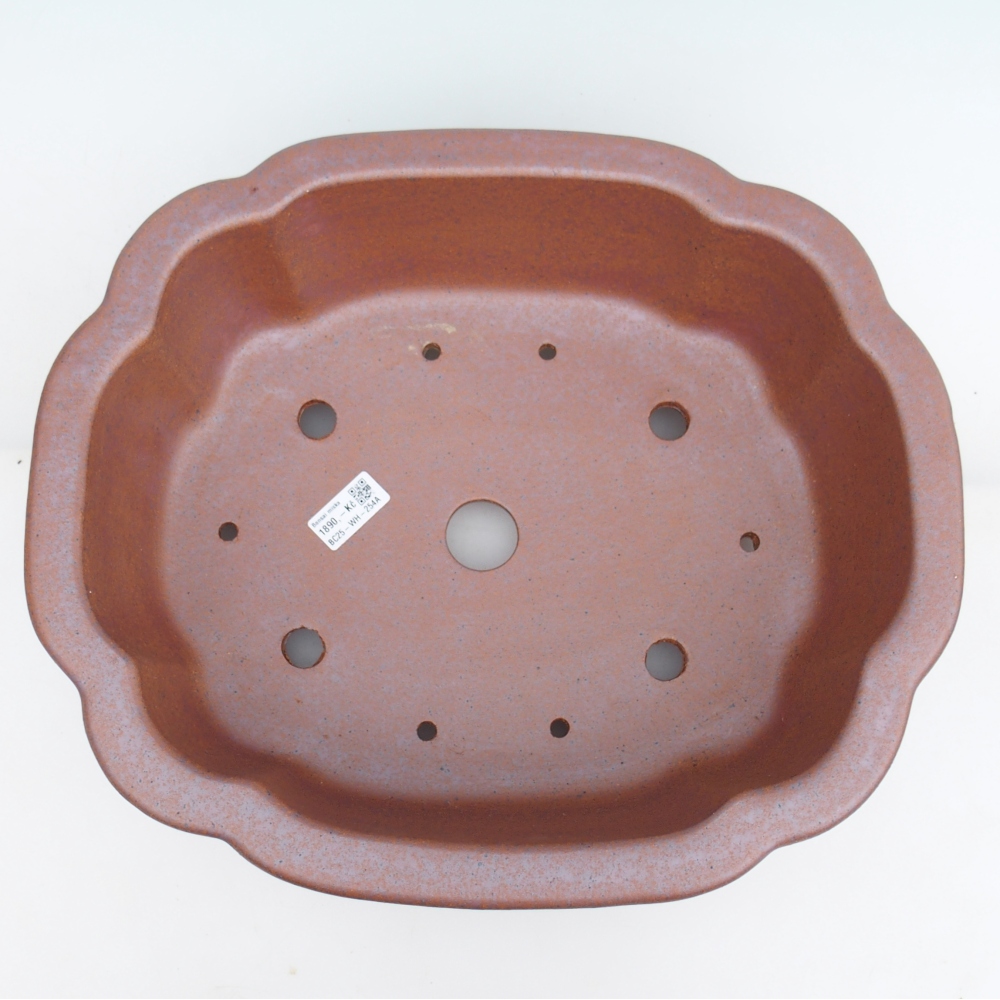 Ceramic bonsai bowl 41,5 x 35,5 x 12 cm , metal colour - PERSONAL COLLECTION ONLY or pallet transport