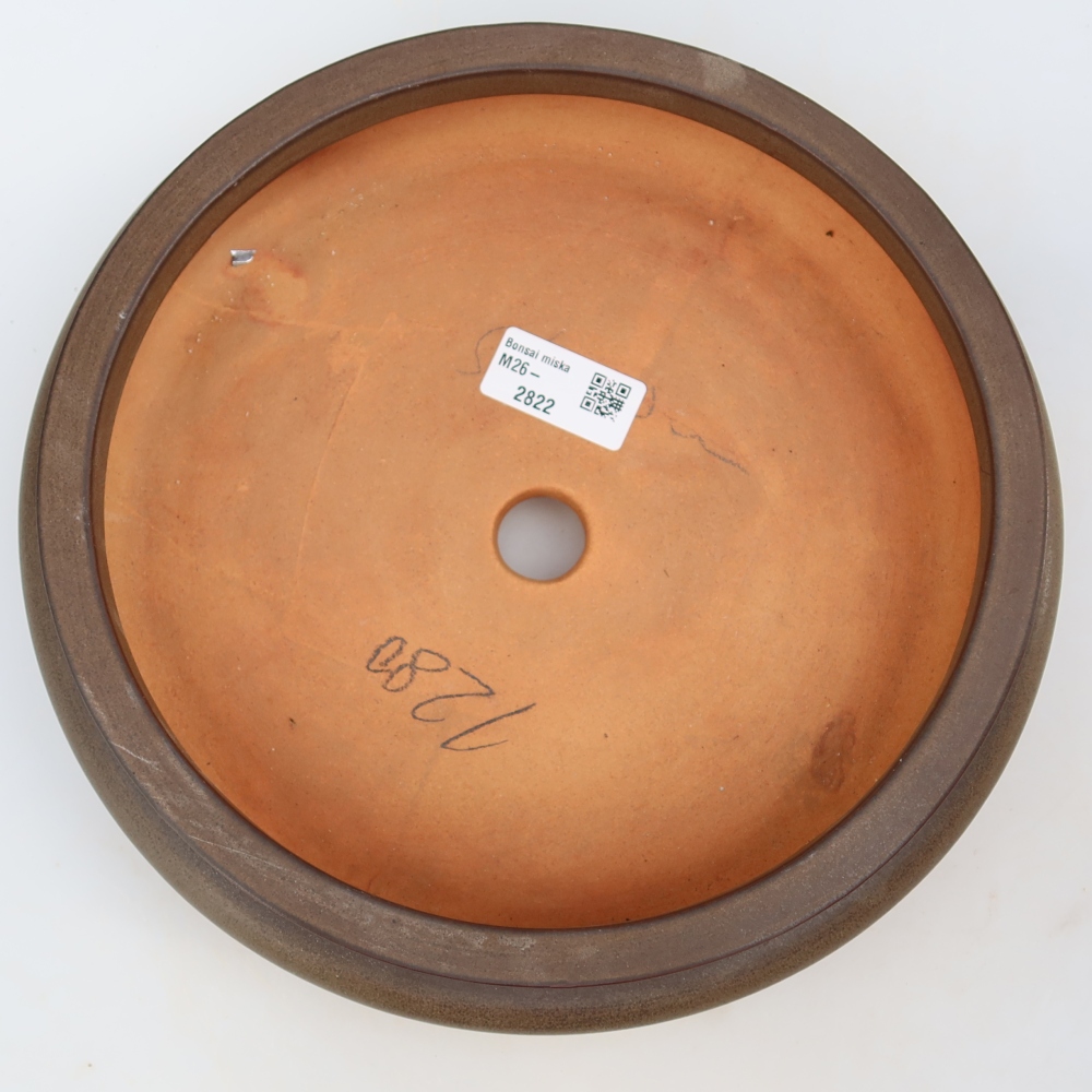 Ceramic Bowl  23 x 23 x 7 cm, brown