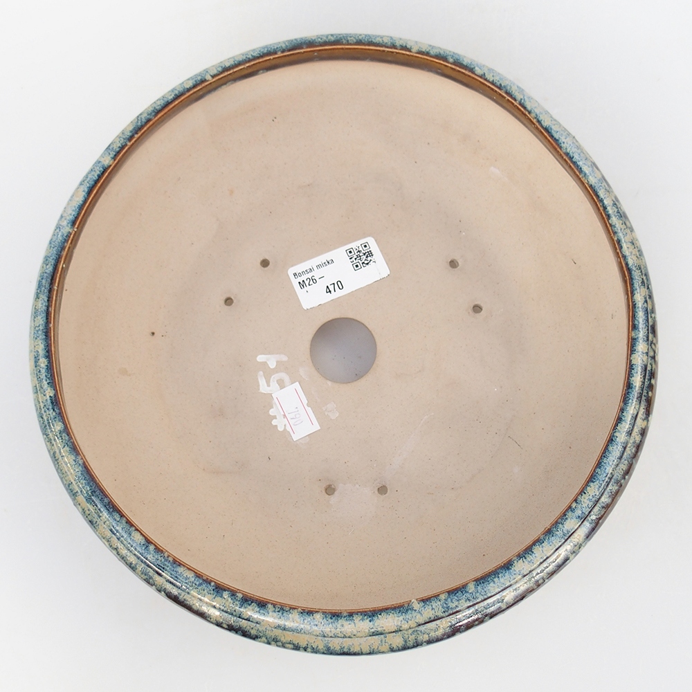 Ceramic bonsai bowl 25 x 25 x 7,5 cm, brown