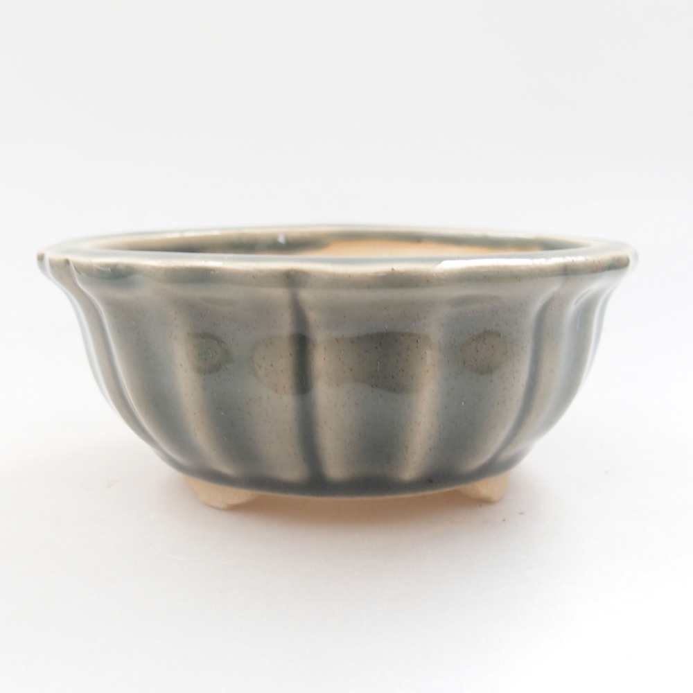 Ceramic bonsai bowl 11,5 x 11,5 x 5 cm, color gray