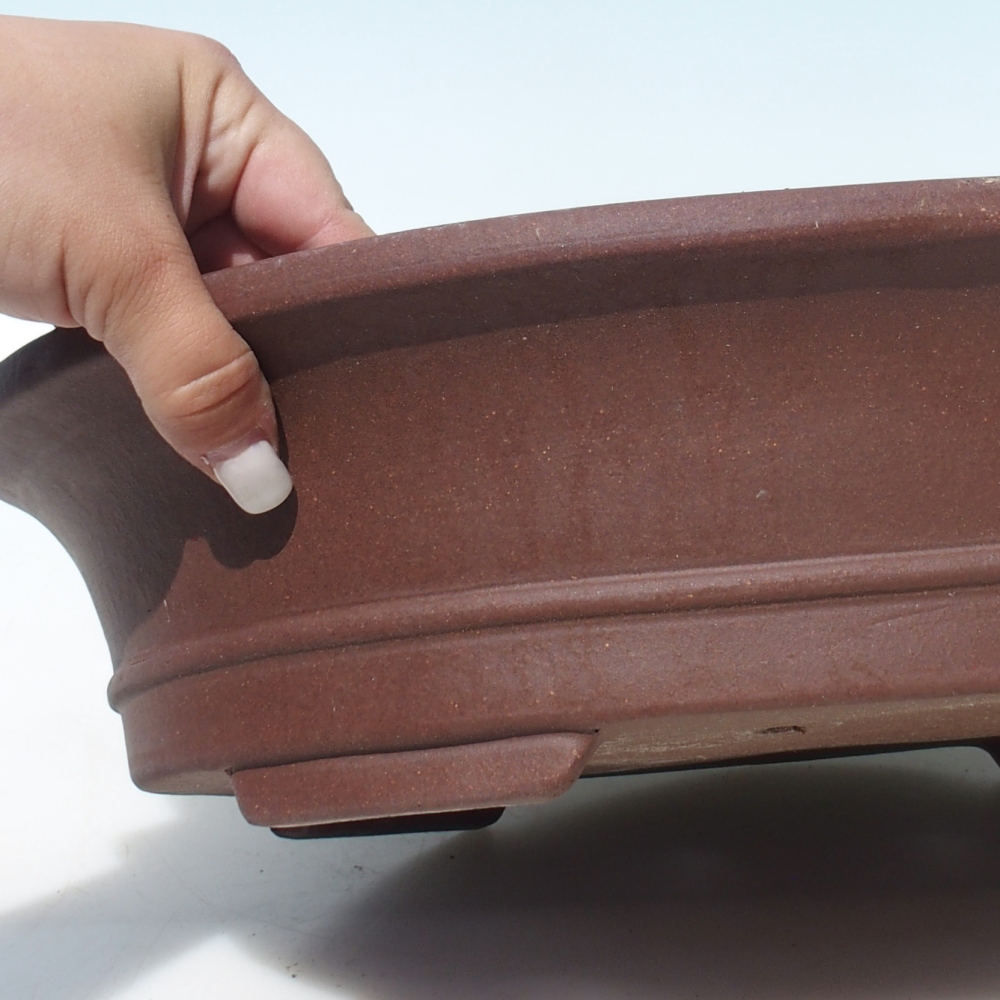 Bonsai bowl 41,5 x 33,5 x 10 cm birch brown