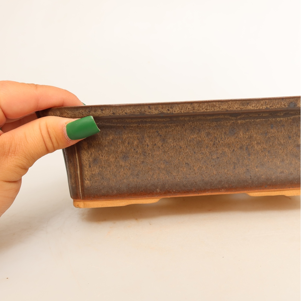 Ceramic Bowl, 20 x 15.5 x 5.5 cm, brown