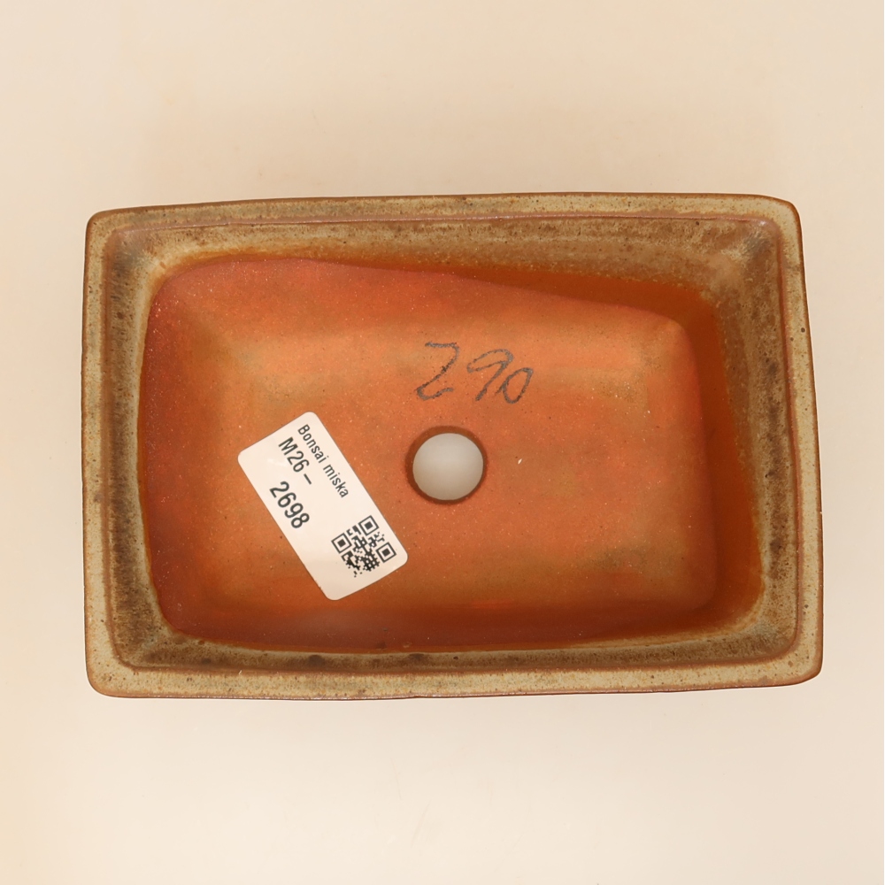 Ceramic Bowl  14.5 x 10 x 5 cm, brown