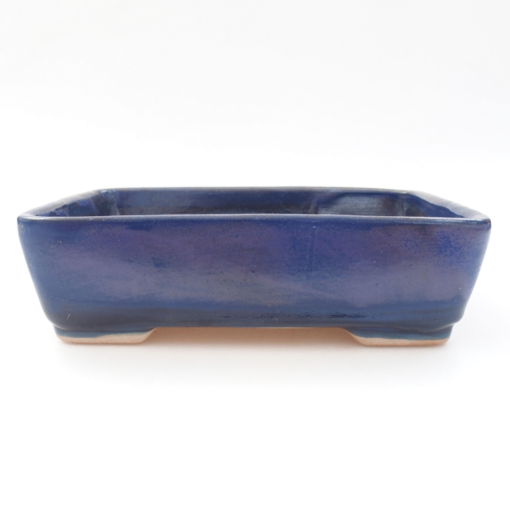 Ceramic bonsai bowl 18 x 13 x 5 cm, color blue