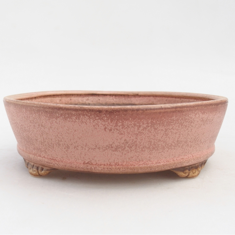Ceramic bonsai bowl 18 x 18 x 5 cm, pink