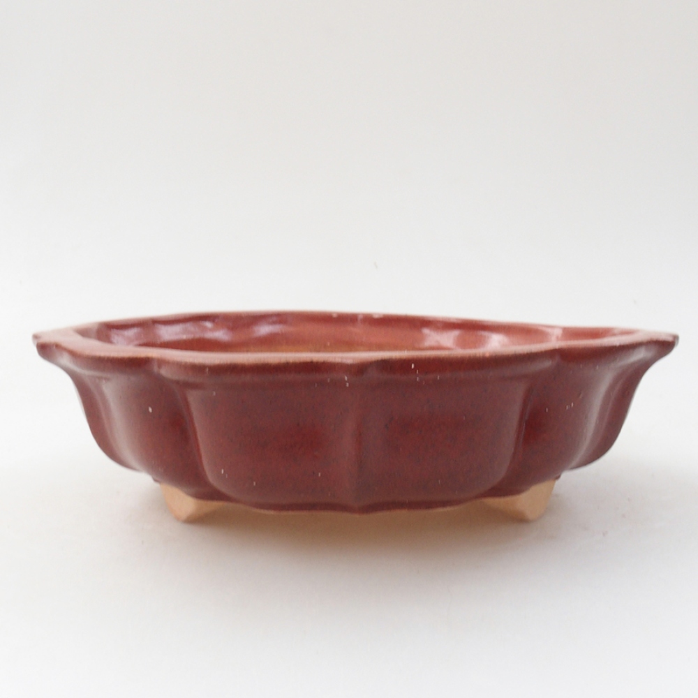 Ceramic bonsai bowl 18 x 18 x 5 cm, color pink