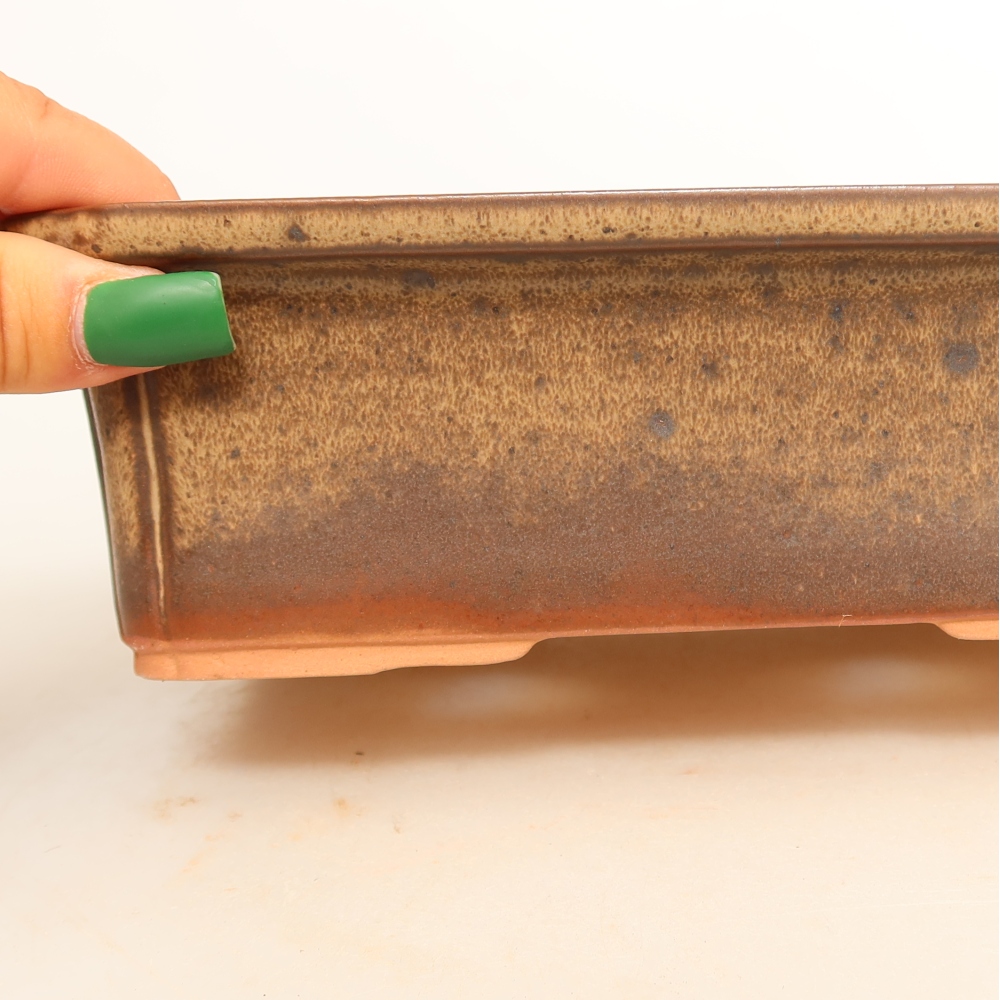Ceramic Bowl, 20 x 15.5 x 5.5 cm, brown