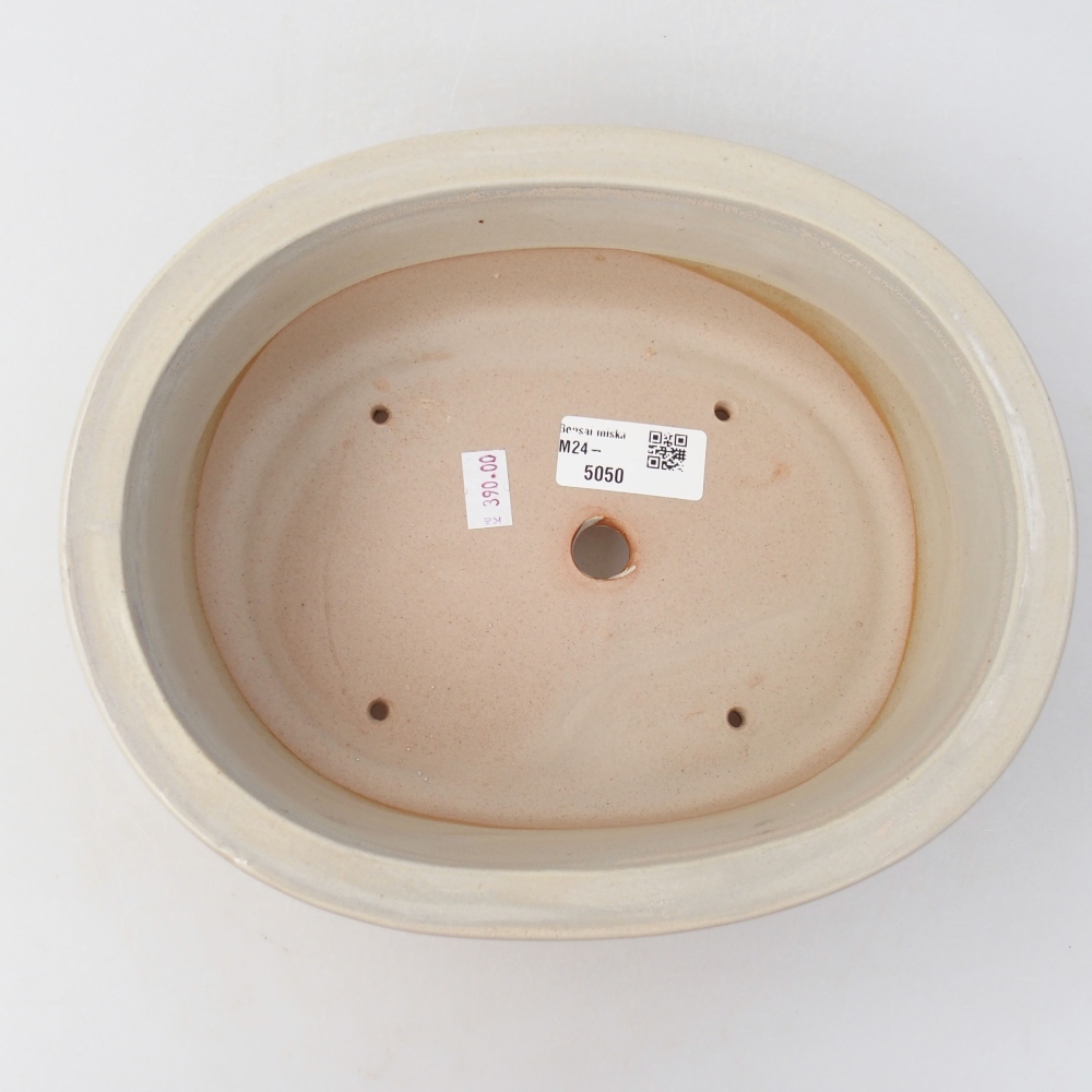 Ceramic bonsai bowl 23 x 19 x 8 cm, color beige