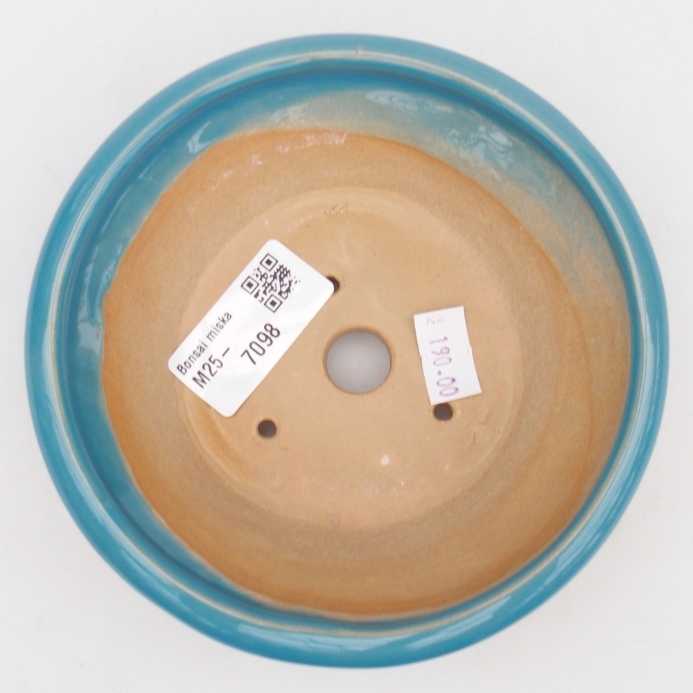 Ceramic bonsai bowl 13,5 x 13,5 x 5 cm, colour blue