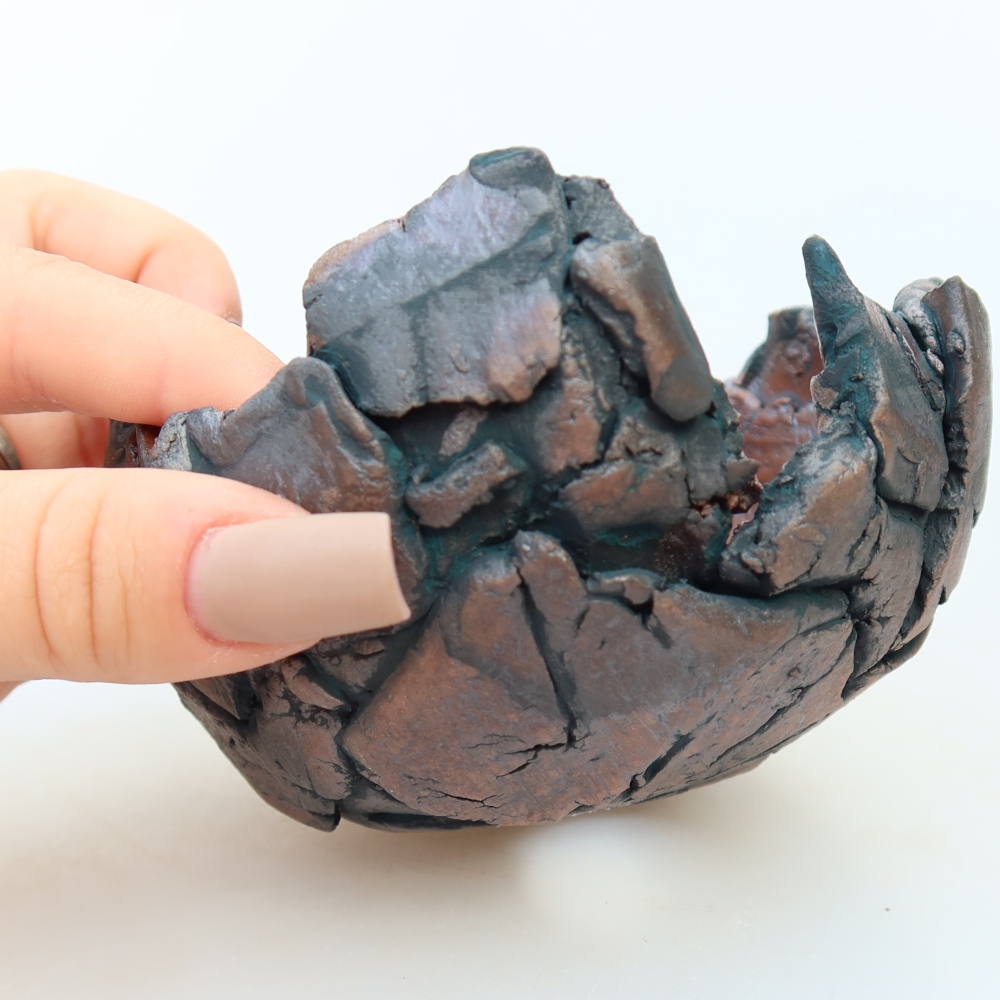 Ceramic Shell, 10.5 x 10.5 x 7 cm, green